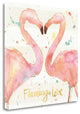 Flamingo Love Watercolor 2 Giclee Wrap Canvas Wall Art
