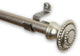 Amulet 7/16" Cafe Curtain Rod, Satin Nickel, 28-48"