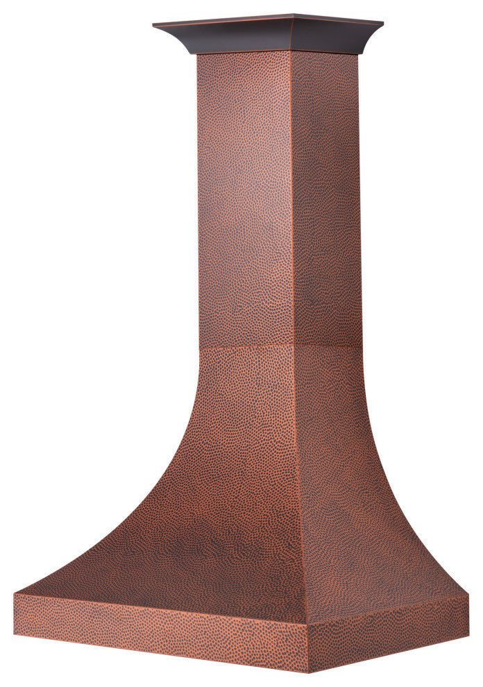 ZLINE 36" Designer Series Hand-HammeredCopper Finish Wall Range Hood, 8632H-36