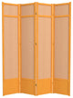 7' Tall Jute Shoji Screen, 4 Panel, Honey