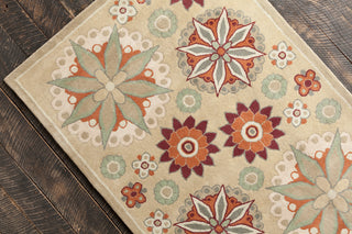 Allie Floral Contemporary Area Rugs