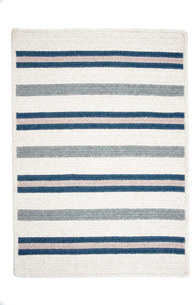 Colonial Mills Allure AL59 Polo Blue Stripes Area Rug, Rectangular 10'x13'