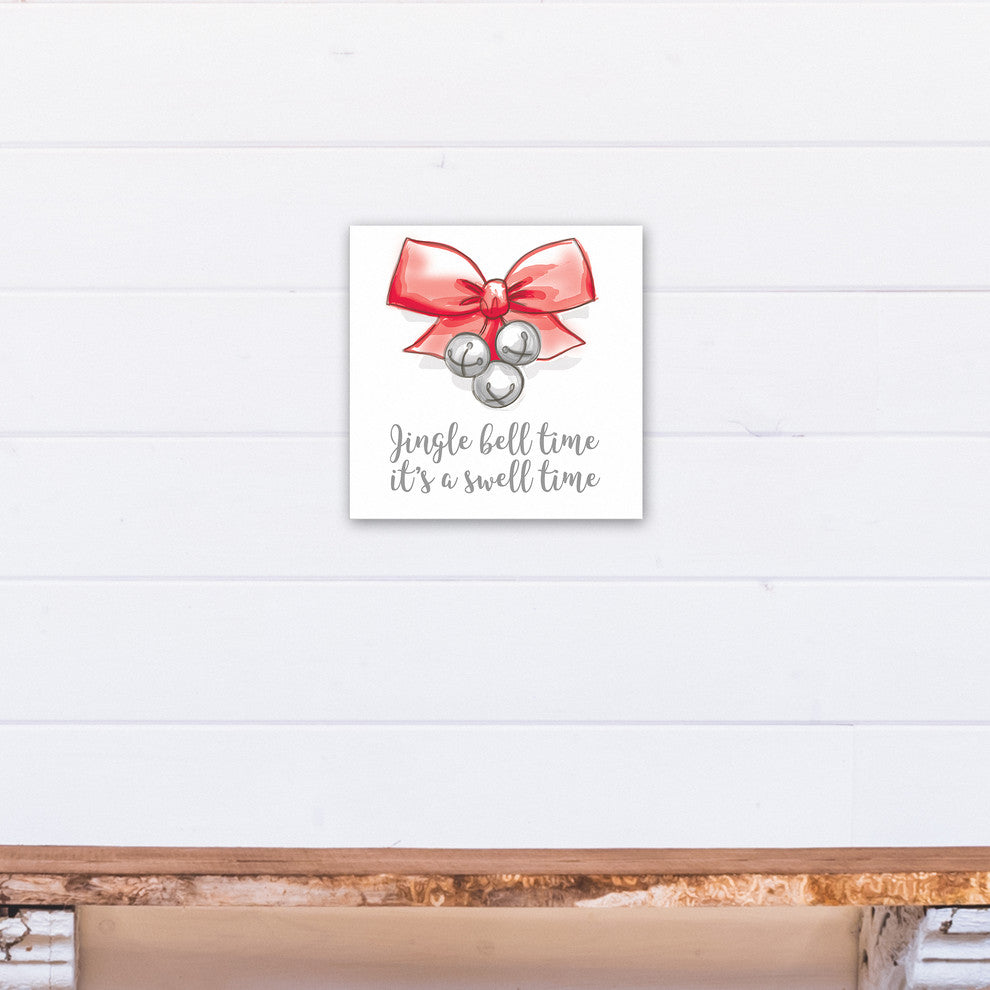 Jingle Bell Time 12x12 Canvas Wall Art