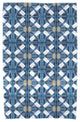 Beach Tile, Geometric Print Beach Towel, Blue