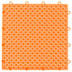 Quix 12" x 12" Interlocking Floor Tiles, 9 Pack, Fire Orange