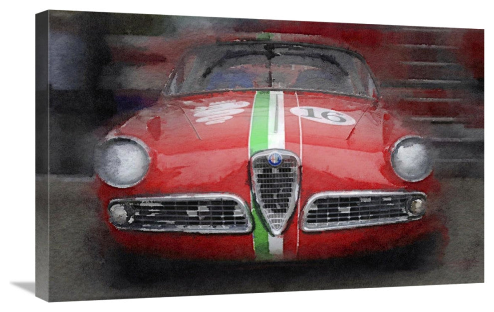 "1959 Alfa Romeo Giulietta Watercolor" Fine Art Print