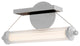 Libra LED Sconce, Vintage Platinum Finish, Black Wood Accents, Clear Glass