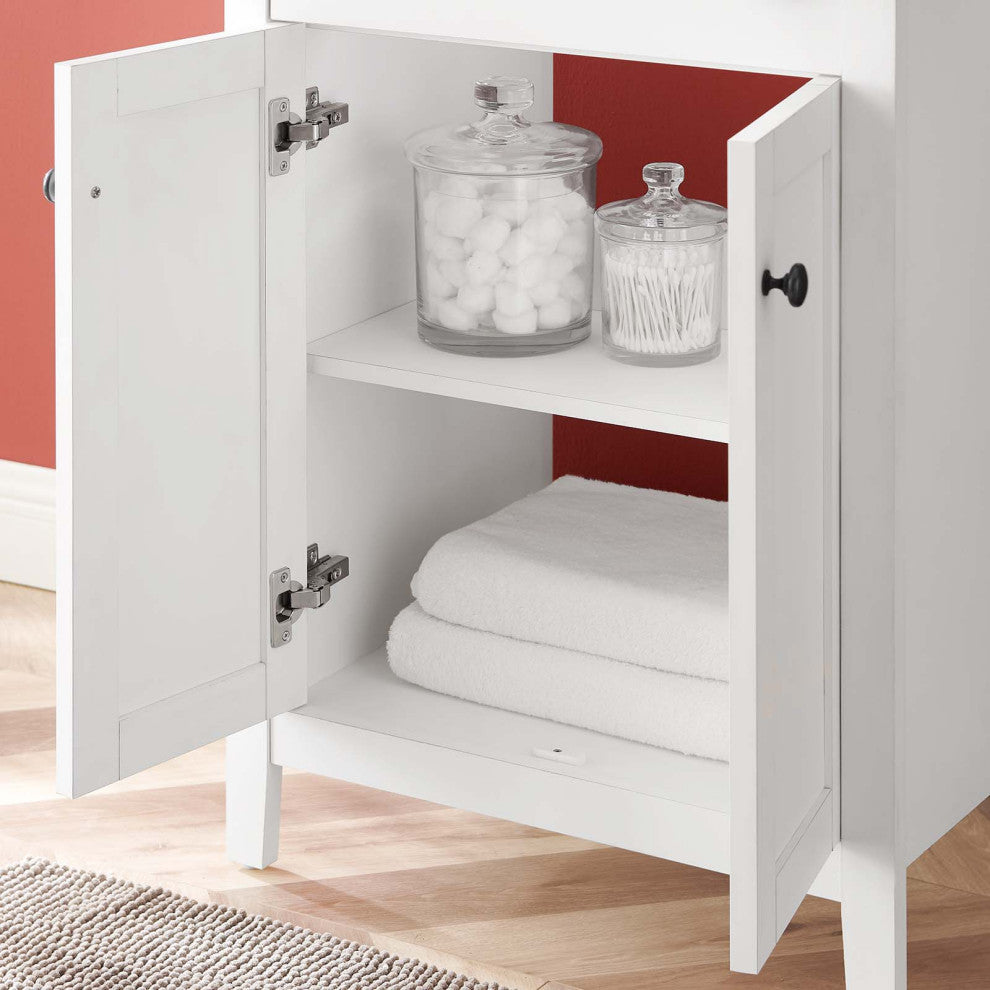 Nantucket 24" Bathroom Vanity - White Black