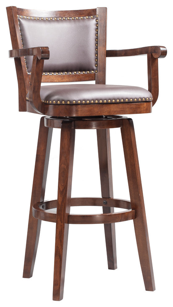 Broadmoor Swivel Stool, Cappuccino, 36"