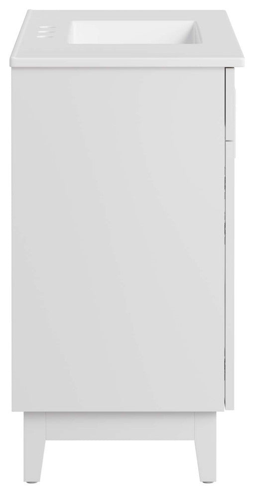 Miles 36" Bathroom Vanity - White White