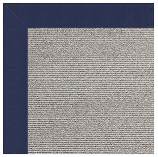 Zoe Platinum Sisal Tufted Area Rug, Navy, 4'x6'