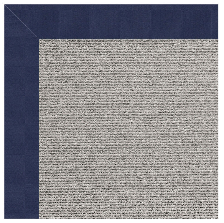 Zoe Platinum Sisal Tufted Area Rug, Navy, 4'x6'