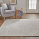 Weave & Wander Orin Modern Metallic Trellis Rug, Silver/Gray, 10'x13'2"