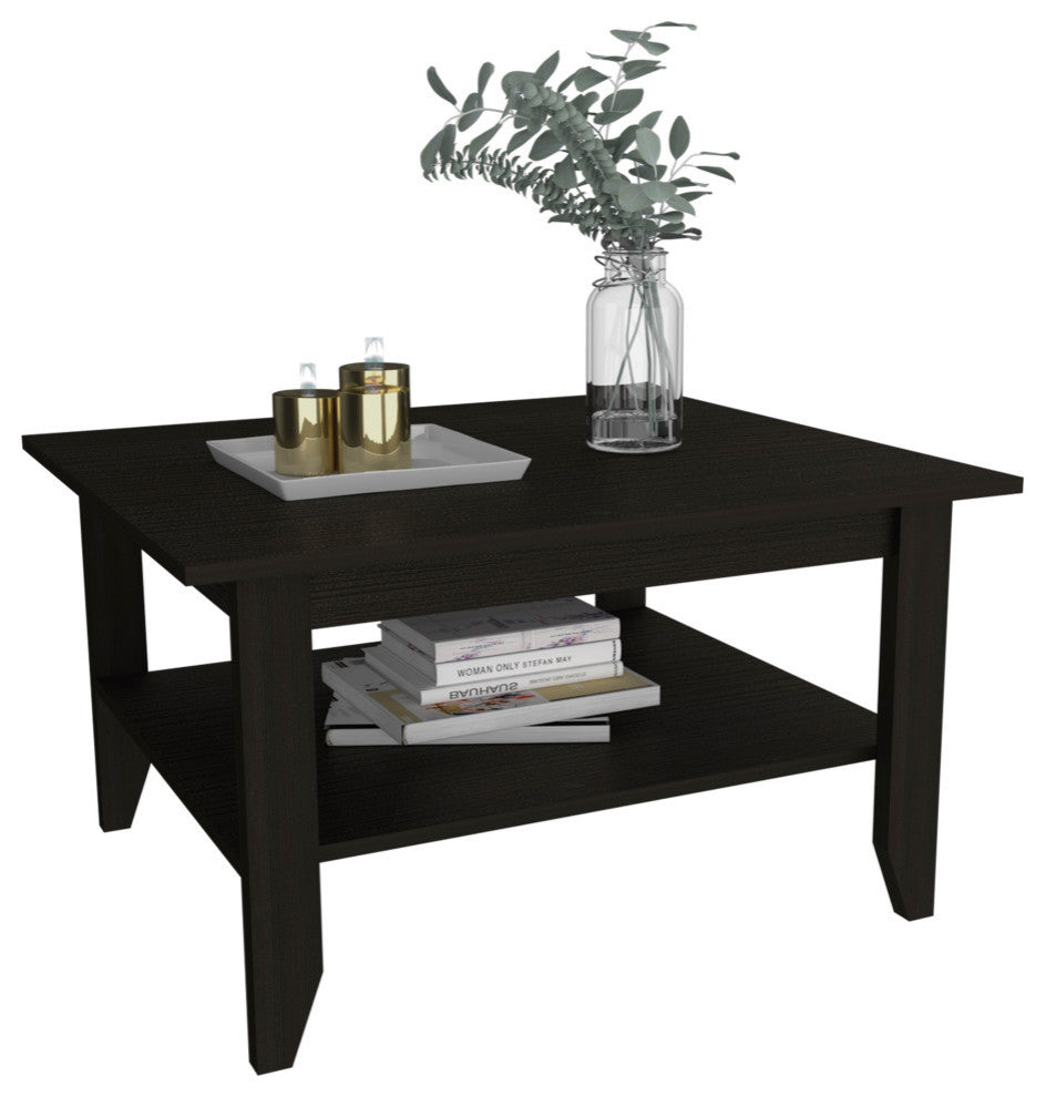 DEPOT E-SHOP Sahara 32" Wide Coffee Table, Black