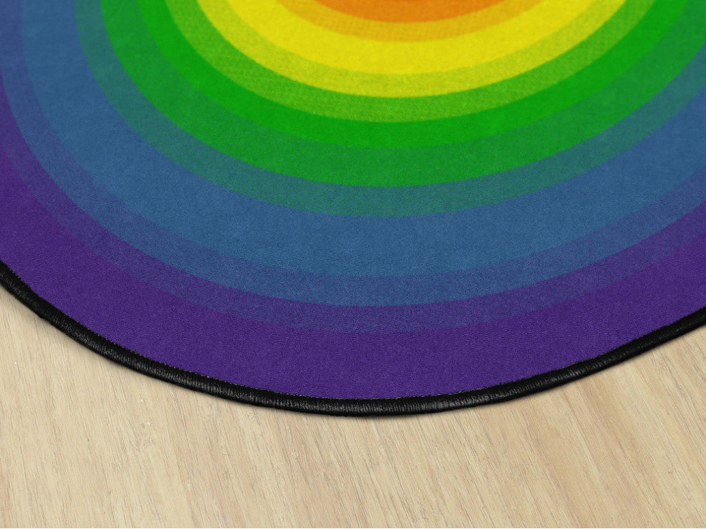 Flagship Carpets VA416-71A 12' Round Rainbow Educational Rug