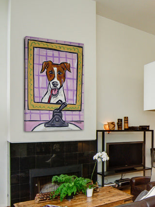 "JRT Teeth" Painting Print on Wrapped Canvas, 30"x45"