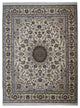Hand Knotted Persian Wool Area Rug Oriental White Gold