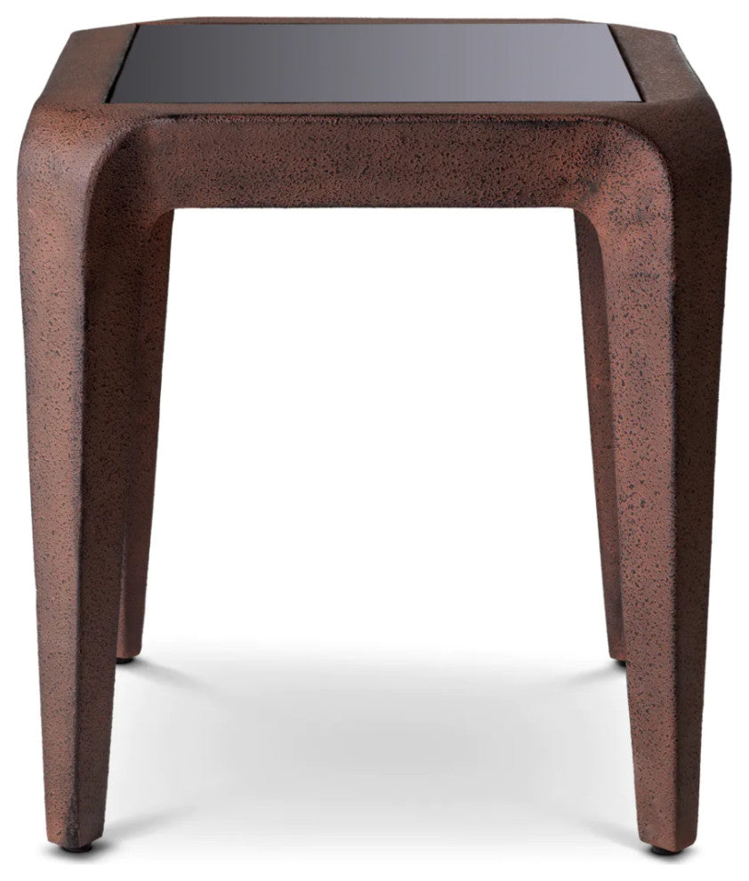 Oxidized Aluminum Side Table, Eichholtz Quentin