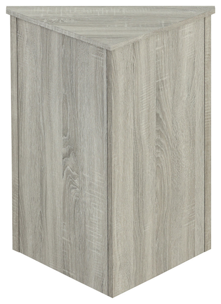 Stylish Triangle Bathroom Storage Cabinet with Adjustable Shelves, Oak