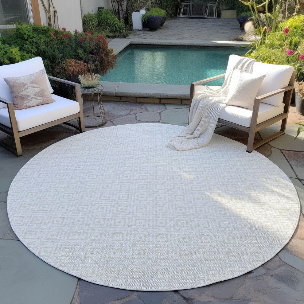 Indoor/Outdoor Marlo MO1 Linen Machine Washable 10' x 10' Rug