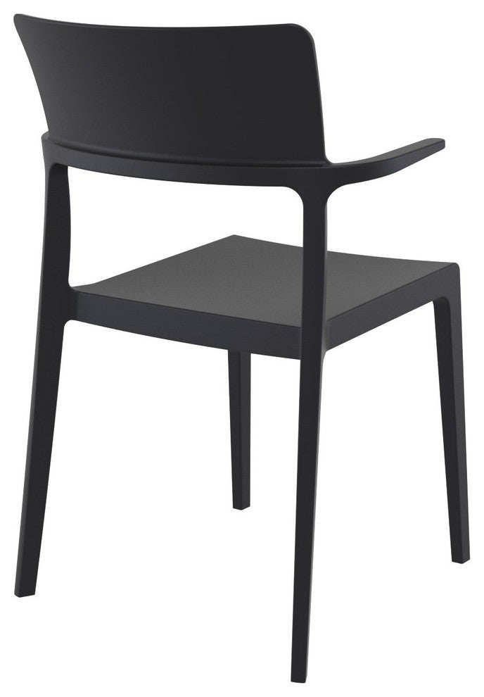 Compamia Plus Arm Chair, Black, Set of 2