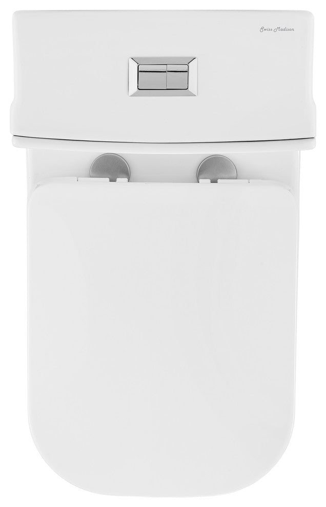 Concorde One-Piece Square Toilet Dual Flush 0.8/1.28 GPF, Glossy White