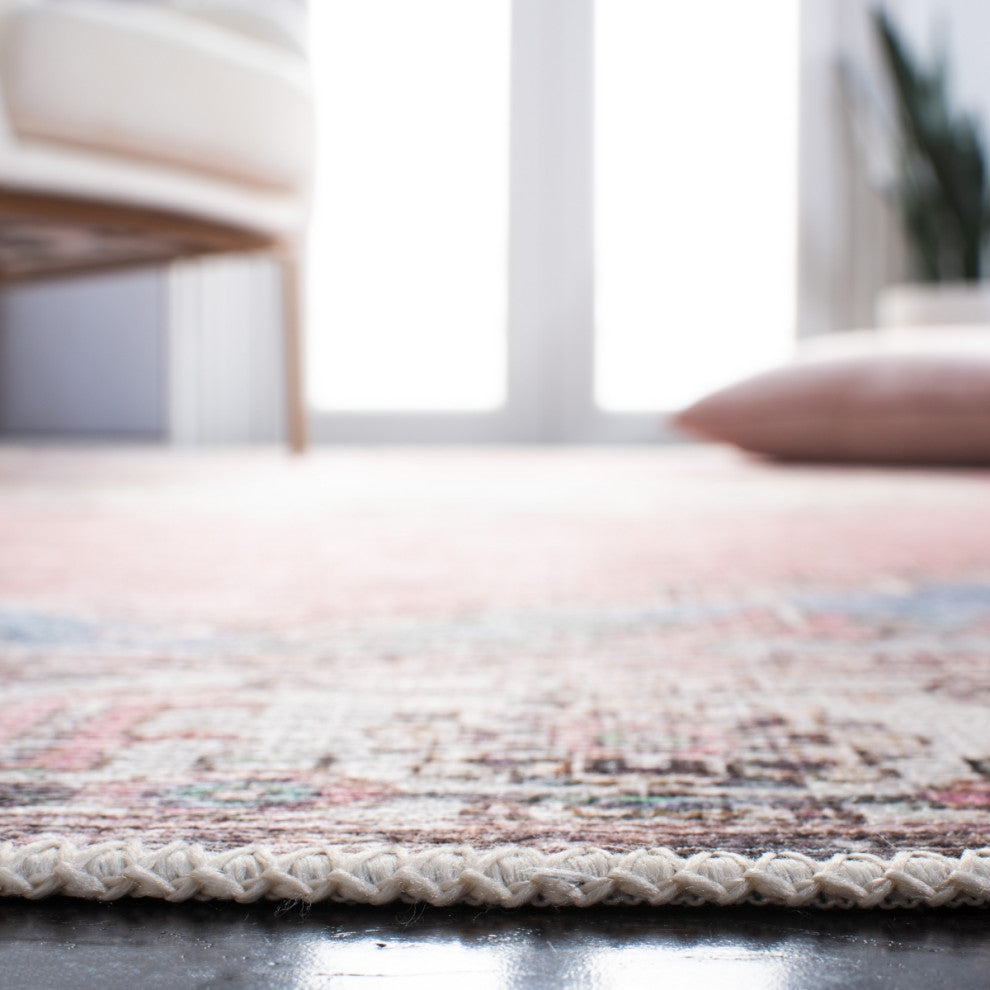 Safavieh Serapi SEP357 Rug Machine-Washable, Ivory/Pink, 4'x6'
