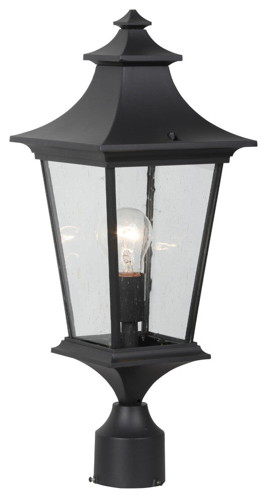Greyson 1-Light Outdoor Post Light in Black Finish