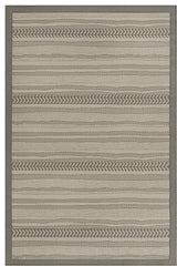 Rug Unique Loom Outdoor Border Gray Rectangular 5' 3 x 8' 0