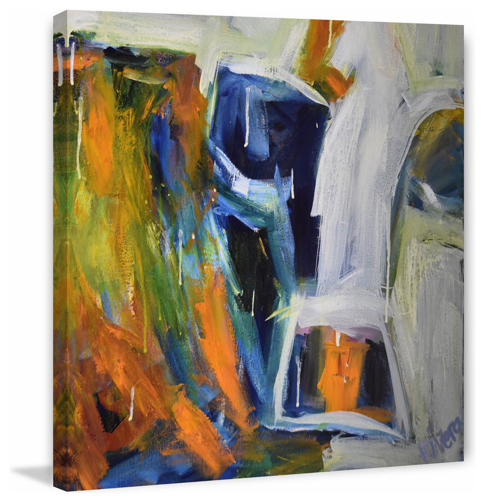 "Funky Cow" Painting Print on Wrapped Canvas, 32"x32"