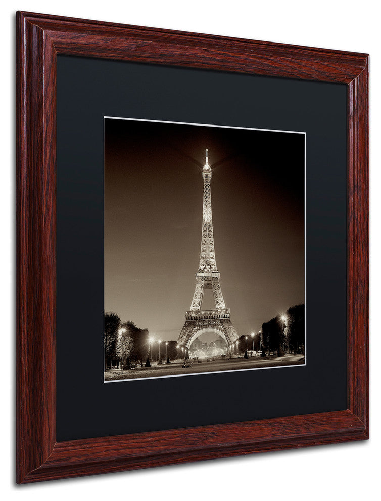 Alan Blaustein ''Tour Eiffel I'' Art, Wood Frame, Black Mat, 16x16