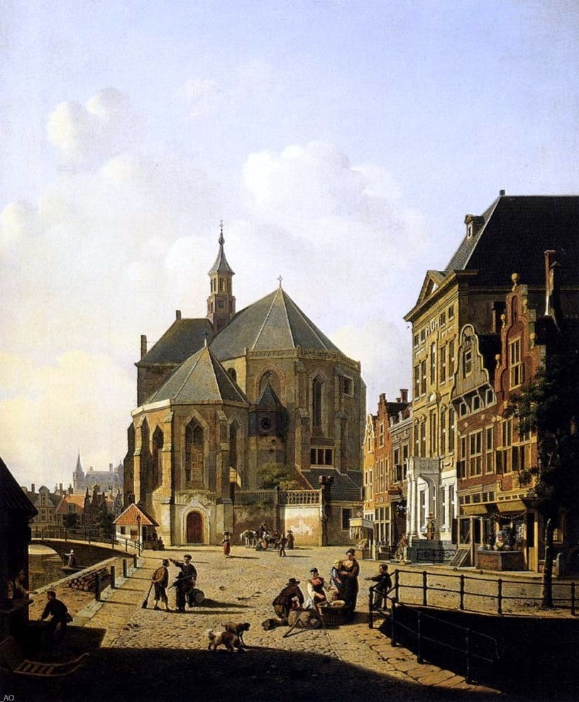 Jan Hendrik Verheijen A Capricio View In A Town Gallery Wrapped Canvas Print