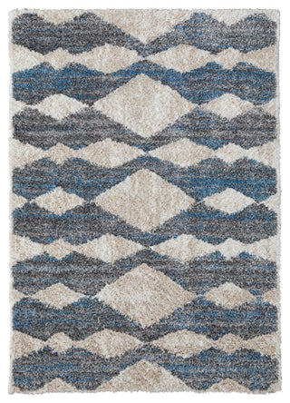 Weave & Wander Caide Contemporary Rug, Blue/Gray, 9'x12'