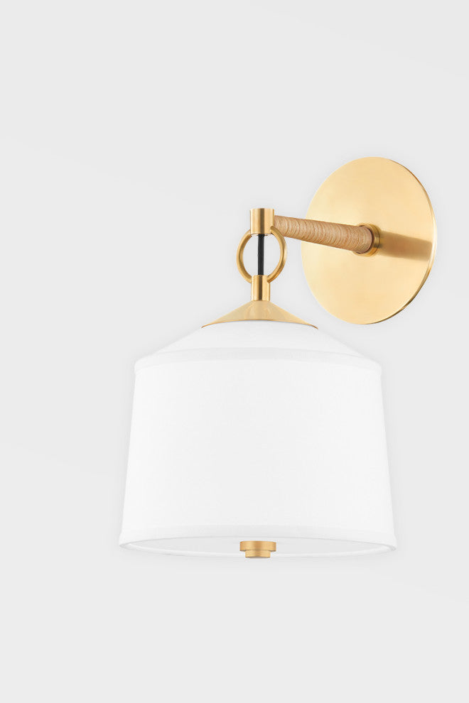 White Plains 1-Light Wall Sconce Aged Brass