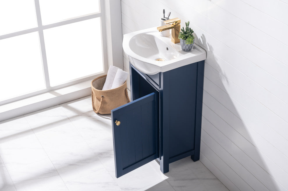 Marian Transitional Blue 20" Single Sink Vanity
