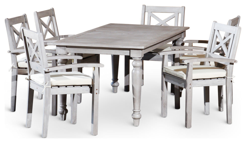 DTY Outdoor Living Castlewood Canyon Dining Set, 7-Piece Rectangular Dining Set
