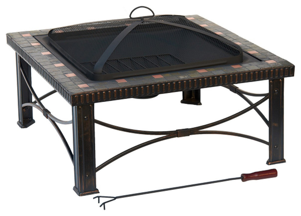 Az Patio Heaters 30" Slate Tile Fire Pit