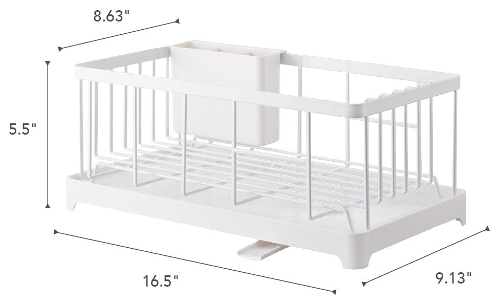 Tower Wire Dish Drainer Rack, White
