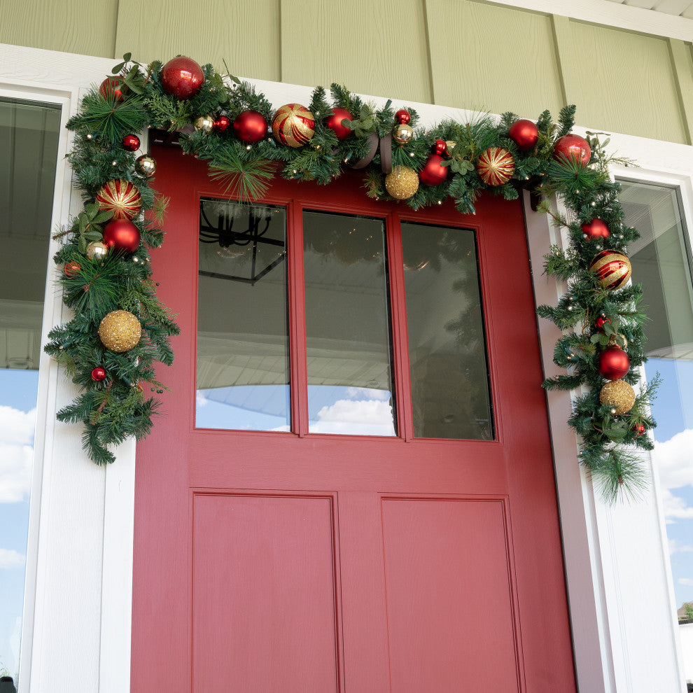 9' Artificial Christmas Garland with Lights, Christmas Classic