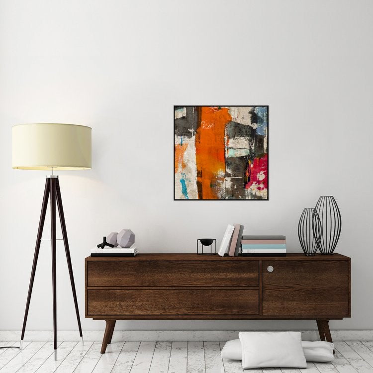 "Colors Royale II" Framed Canvas Giclee by Anne Munson, 31x31"