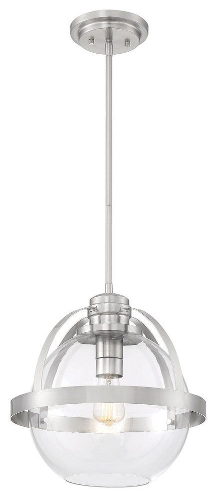Pendleton 1-Light Pendant, Satin Nickel