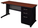 Fusion 66"X30" Single Pedestal Desk, Cherry