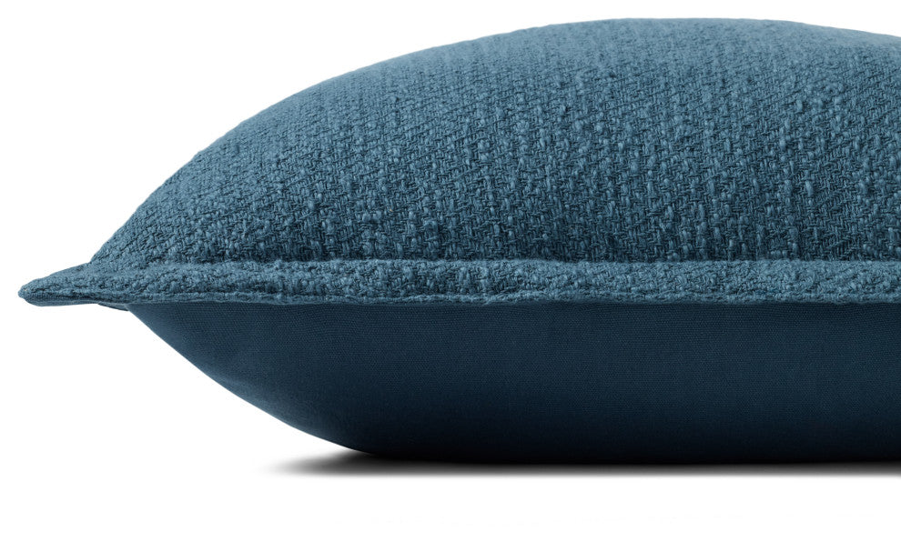 Chris Loves Julia x Loloi Morris Blue 22'' x 22'' Cover With Poly Pillow