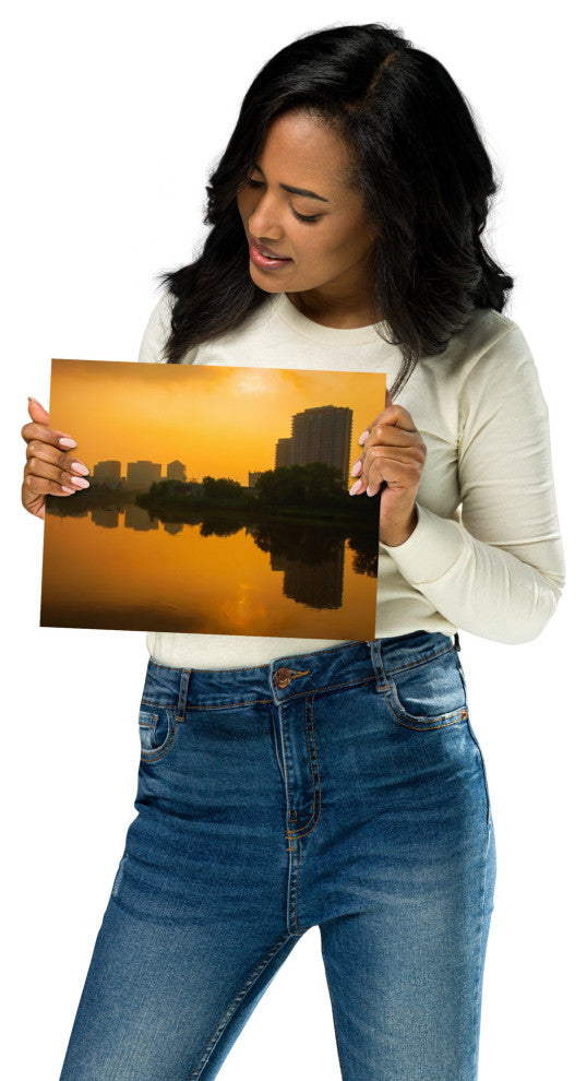 Wilmington at Sunrise Urban Landscape Photo Unframed Wall Art Print, 8" X 10"