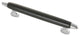 Belwith Hickory 96mm Aero Chrome With Black Cabinet Pull P3393-CHB Hardware