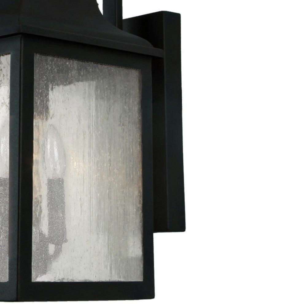 ELW2284BL - Morgan 3 Light Outdoor Wall Mounted Lighting In Rich Black  Finish