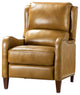 Genuine Leather  Push back Recliner With Wingback, Camel