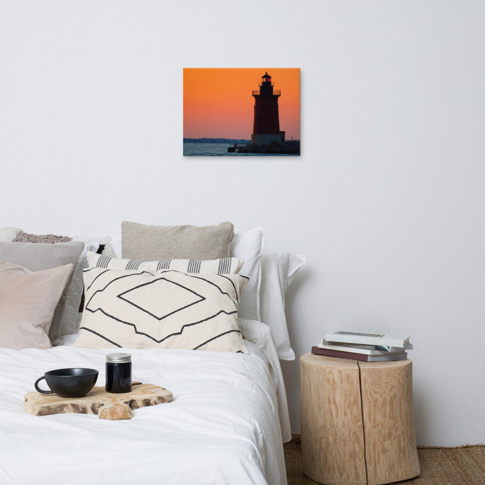 Sunset at Henlopen State Park 3 Coastal Canvas Wall Art Print, 18" X 24"