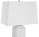 Contemporary 15" x 25" Ceramic Gloss White Ceramic Lamp