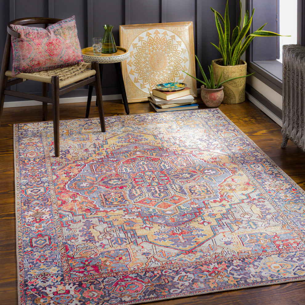 Iris IRS-2358 Traditional Denim/Charcoal 7'6"x9'6" Area Rug